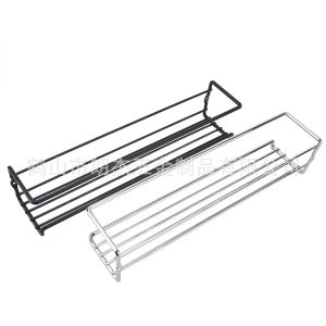 Cross border metal storage rack kitchen wall mounted spice rack punching-free kitchen cabinet door storage shelf spice rack