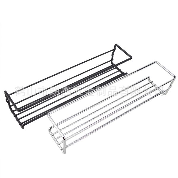 Cross border metal storage rack kitchen wall mounted spice rack punching-free kitchen cabinet door storage shelf spice rack - Image 5