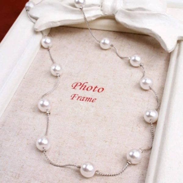 Korean version of jewelry accessories decoration versatile lady multiple pearl necklace female small fresh long sweater chain