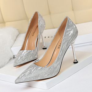 0755-6 European and American style versatile women's shoes, bridesmaid shoes, wedding shoes, high heels, shallow pointed toe, sexy nightclub, thin women's single shoes