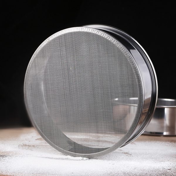 Baking Tools Kitchen Stainless Steel Flour Sieve Hand Held Round Flour Sieve 40 Mesh Fine Flour Sieve Mesh Sieve Sive - Image 2