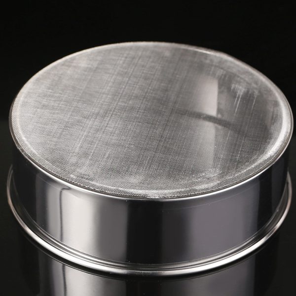 Baking Tools Kitchen Stainless Steel Flour Sieve Hand Held Round Flour Sieve 40 Mesh Fine Flour Sieve Mesh Sieve Sive - Image 3