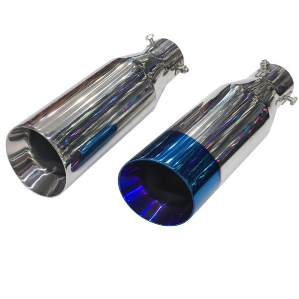 High quality exhaust pipe muffler car modification exhaust pipe plated blue tail mouth tail pipe - Image 4