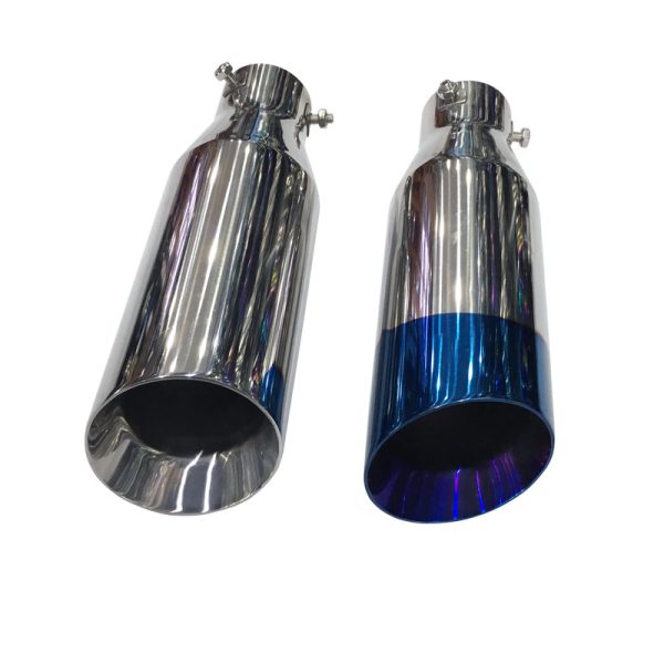 High quality exhaust pipe muffler car modification exhaust pipe plated blue tail mouth tail pipe - Image 3