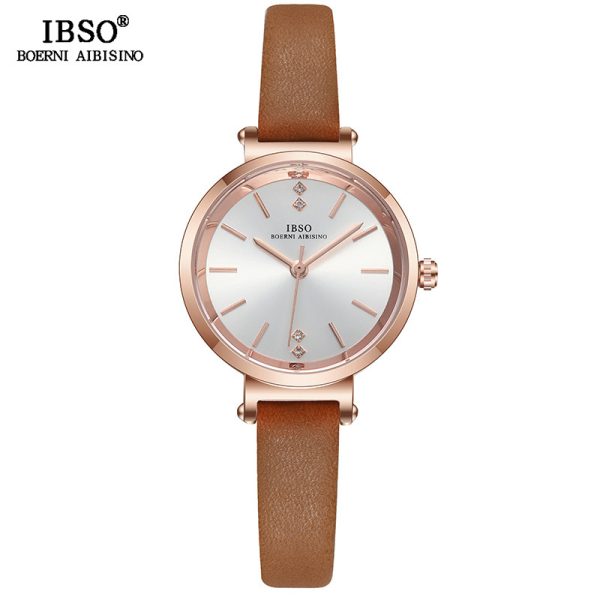 IBSO New Little Fresh Student Leather Belt Quartz Qiaoshang Korean Version Women's Watch - Image 2