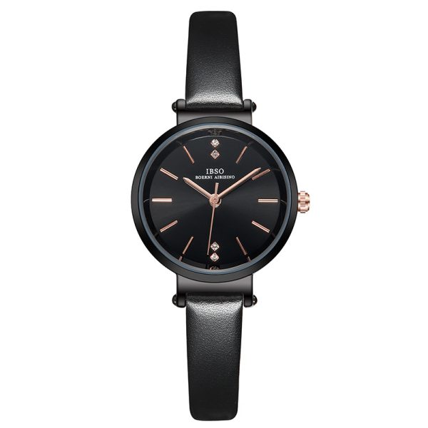 IBSO New Little Fresh Student Leather Belt Quartz Qiaoshang Korean Version Women's Watch - Image 5