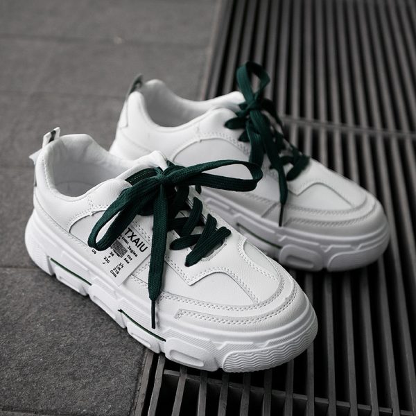 Thick-soled white shoes female student Korean version 2021 spring new sports height-enhancing shoes trend casual dad shoes are comfortable - Image 4