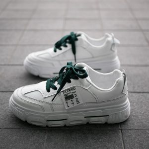 Thick-soled white shoes female student Korean version 2021 spring new sports height-enhancing shoes trend casual dad shoes are comfortable