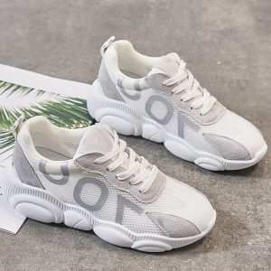 Genuine leather breathable dad shoes women's 2025 summer new mesh sneakers couple versatile student casual shoes women's shoes