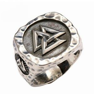 Europe and the United States new Nordic Viking signature ancient silver ring men's male finger jewelry