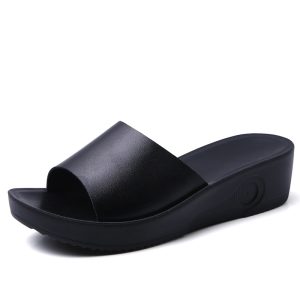 Real cowhide sandals women's summer Korean version student wedge non-slip wear platform casual versatile sandals women's high heels