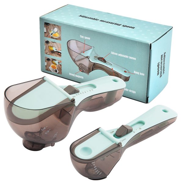 Adjustable measuring spoon baking plastic measuring spoon kitchen tools plastic graduated measuring spoon adjustable measuring spoon set