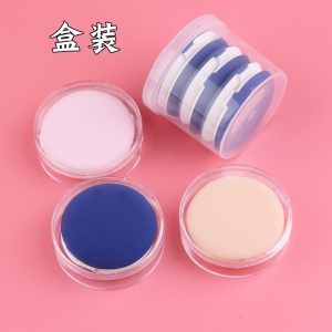 Popular strawberry pie puff, non-eating powder, double-sided cushion beauty egg, wet and dry round sponge setting foundation