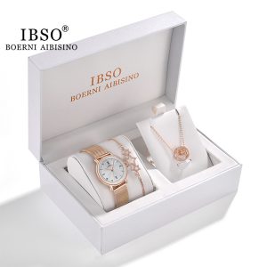 3628SXX IBSO Set: Three Star Bracelets, Necklaces, Watch Sets, Upscale Ladies Gift Box, Street Stall Watches