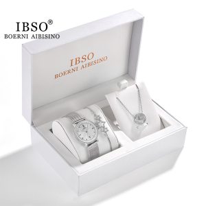 3628SXX IBSO Set: Three Star Bracelets, Necklaces, Watch Sets, Upscale Ladies Gift Box, Street Stall Watches
