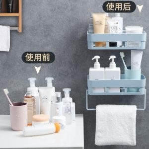Bathroom shelf, washbasin, toilet storage, bath, no punching, wall-mounted storage box, toilet
