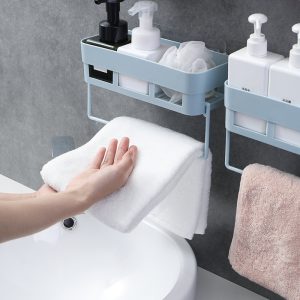 Bathroom shelf, washbasin, toilet storage, bath, no punching, wall-mounted storage box, toilet