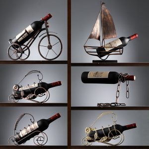 Light luxury wine rack ornaments, home wine bottles, wine cabinet decorations, dining table, home iron crafts, creative and modern