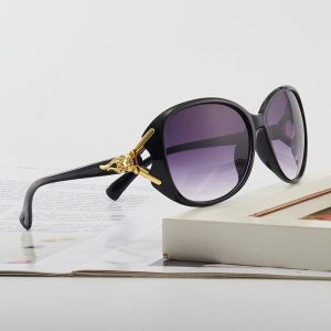 New 9257 fashion fox head sunglasses trendy women's large frame polarized glasses factory direct sales flower sunglasses