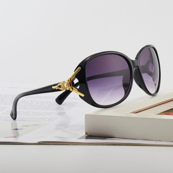 New 9257 fashion fox head sunglasses trendy women's large frame polarized glasses factory direct sales flower sunglasses - Image 3