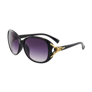 New 9257 fashion fox head sunglasses trendy women's large frame polarized glasses factory direct sales flower sunglasses