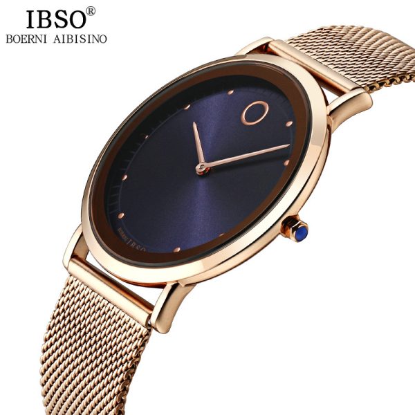 IBSO watch men's waterproof belt fashion trend Korean version student male accurate walking quartz watch 8160 - Image 2