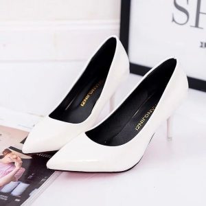 Women's high heels are fashionable and comfortable, solid color casual shallow mouth office OL women's plus size high heels thin heels drop shipping