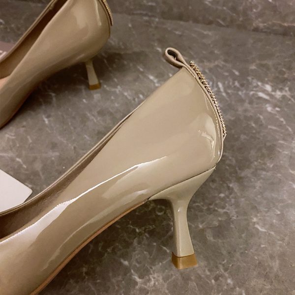 955-8 patent leather pointed heels women's wine glasses and single shoes women's professional office business women's shoes - Image 3