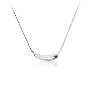 Water drop jewelry necklace women's titanium steel collarbone chain ins simple niche design sense geometric Internet celebrity new in 2023