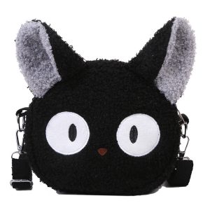 Lamb wool small bag female 2021 autumn and winter new trendy student plush shoulder bag cartoon cute girl messenger bag