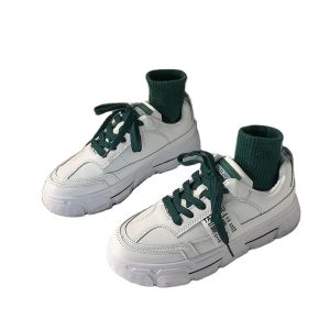 Thick-soled white shoes female student Korean version 2021 spring new sports height-enhancing shoes trend casual dad shoes are comfortable