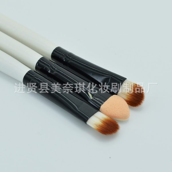 Minaiki wooden handle double-ended brush OPP bag double-ended makeup brush is available for manufacturer sales - Image 3