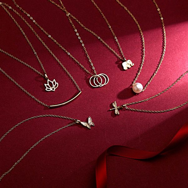 Cross-border popular paper card small necklace series Sun butterfly animal pearl necklace women's European and American fashion clavicle chain - Image 2