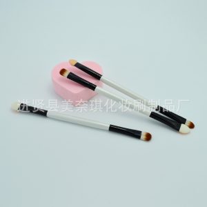 Minaiki wooden handle double-ended brush OPP bag double-ended makeup brush is available for manufacturer sales