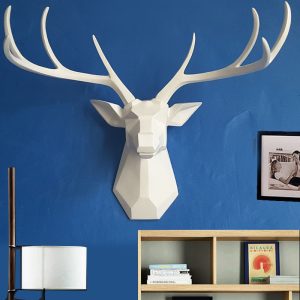 Geometric deer head wall mounted wall decoration home living room entryway TV sofa bedroom background wall decoration factory wholesale