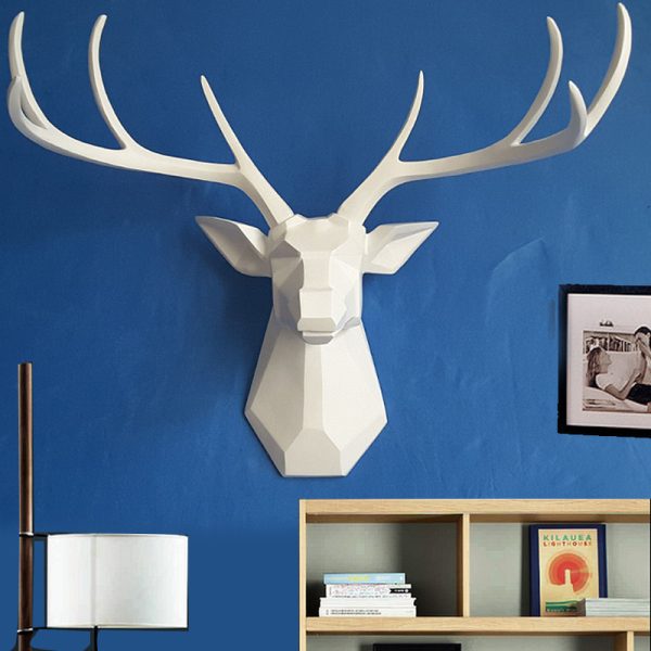 Geometric deer head wall mounted wall decoration home living room entryway TV sofa bedroom background wall decoration factory wholesale