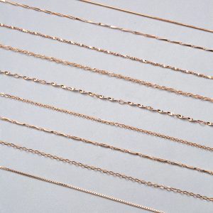S925 sterling silver necklace female gold-plated necklace box chain, snake bone chain, O-word chain, clavicle chain, silver chain jewelry wholesale