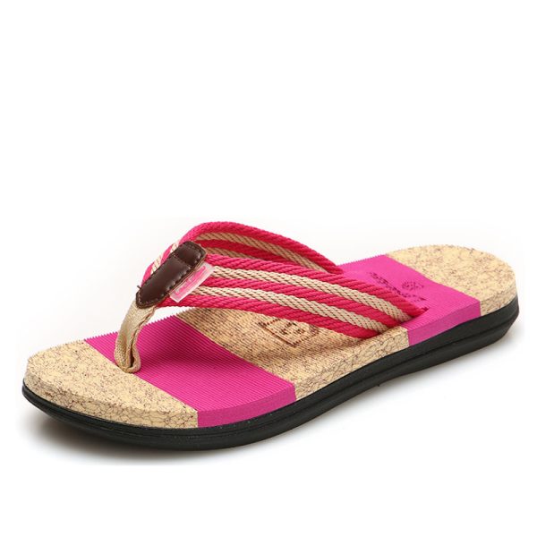 Cross-border new couple beach flip flops women's fashion Korean version of the trend casual flip-flops flat sandals - Image 4