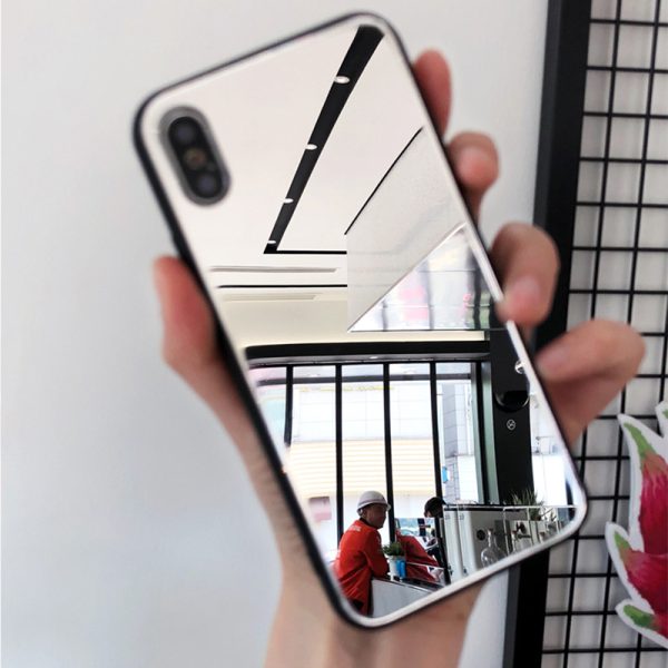 Internet celebrity mirror phone case is suitable for iPhone16e, Apple 15, anti-drop women's tide, 14pro mirror glass case - Image 4