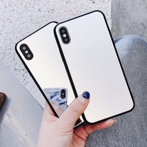 Internet celebrity mirror phone case is suitable for iPhone16e, Apple 15, anti-drop women's tide, 14pro mirror glass case