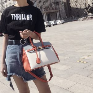 Factory wholesale pebbled platinum bag fashion handbag large shoulder bridal bag kelly bag women's 2018 new