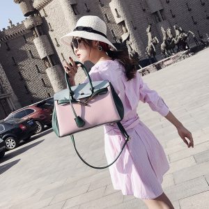 Factory wholesale pebbled platinum bag fashion handbag large shoulder bridal bag kelly bag women's 2018 new