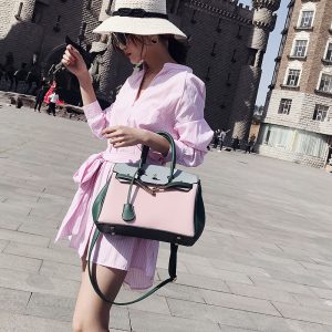 Factory wholesale pebbled platinum bag fashion handbag large shoulder bridal bag kelly bag women's 2018 new