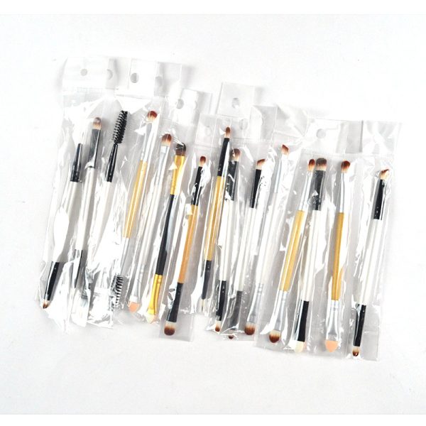 Minaiki wooden handle double-ended brush OPP bag double-ended makeup brush is available for manufacturer sales - Image 5
