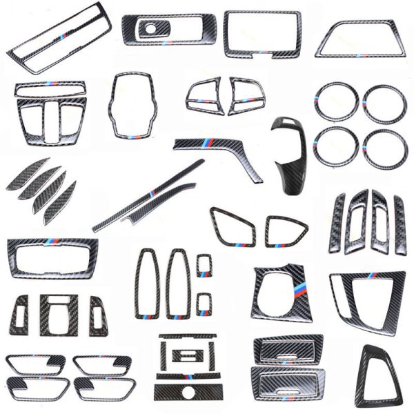 Suitable for BMW 3 Series 320i interior modification F30F34 accessories GT4 series carbon fiber central control panel decorative sticker - Image 5