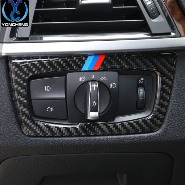 Suitable for BMW 3 Series 320i interior modification F30F34 accessories GT4 series carbon fiber central control panel decorative sticker - Image 4