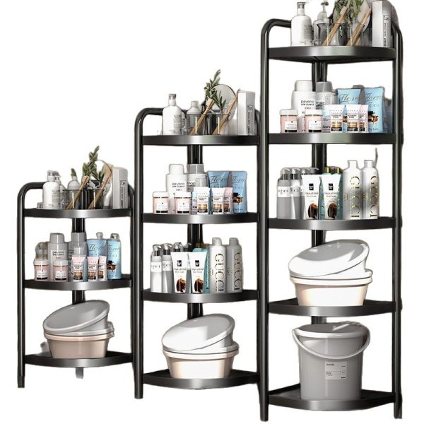 Bathroom shelves floor-to-ceiling, multi-storey toilets, storage of various artifacts, corner toilets, bathroom triangular basin racks - Image 5