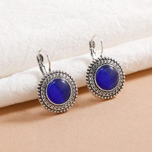 AliExpress ebay hot sale vintage bohemian ethnic style full of diamonds French buckle earrings stud earrings earrings