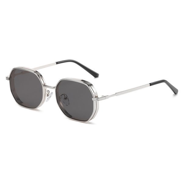 Personality New Retro Round Frame Metal Fashion Women's Sunglasses Trendy gradient lenses are versatile and simple sunglasses - Image 5