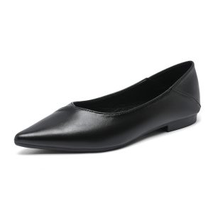 Work shoeswomen's flat soles, professional soft soles, pumps, office commuter interviews, single shoes, pointed toes, versatile dress shoes, work shoes
